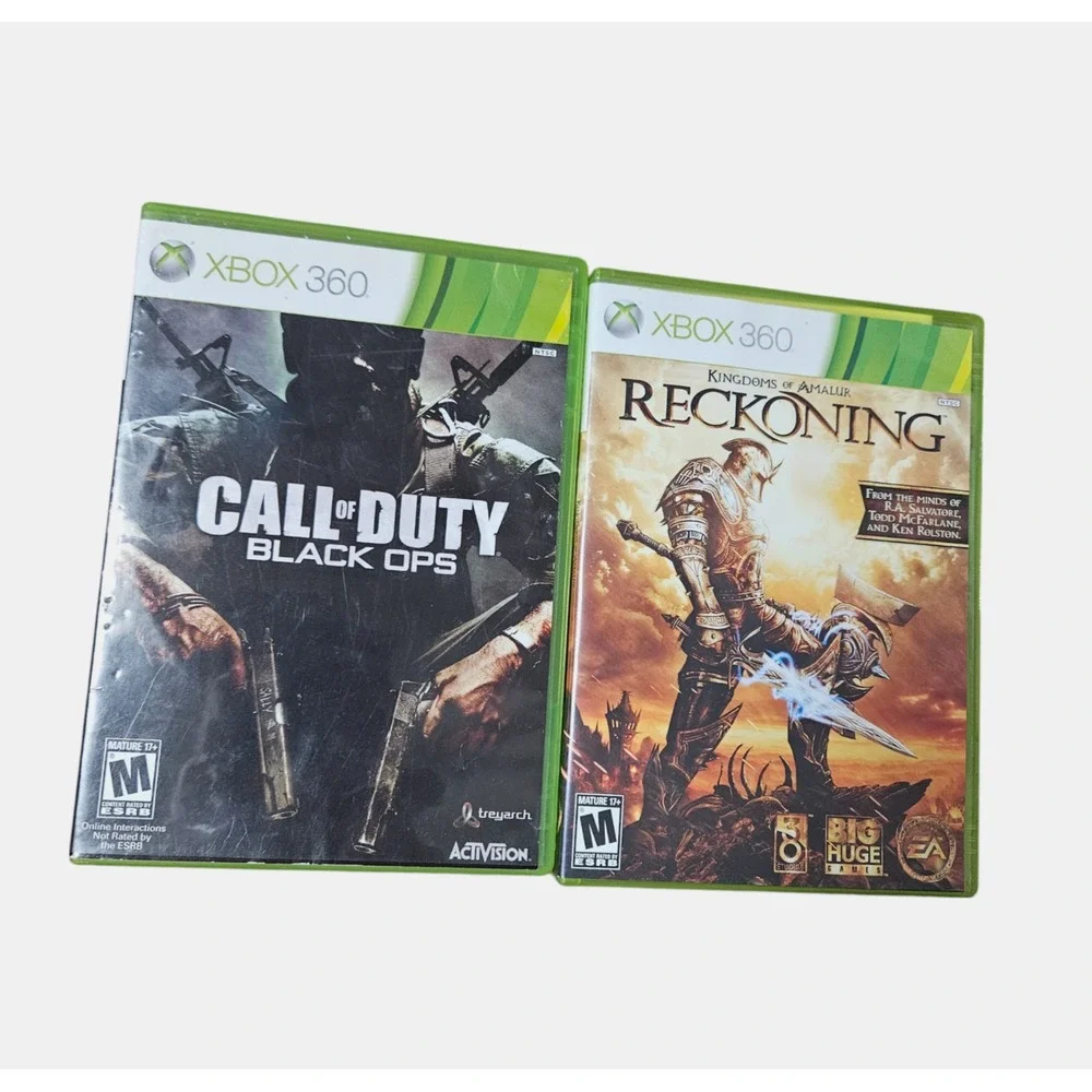 Lot of 2 Xbox 360 Games: Call of Duty Black Ops & Kingdoms of Amalur Reckoning‎